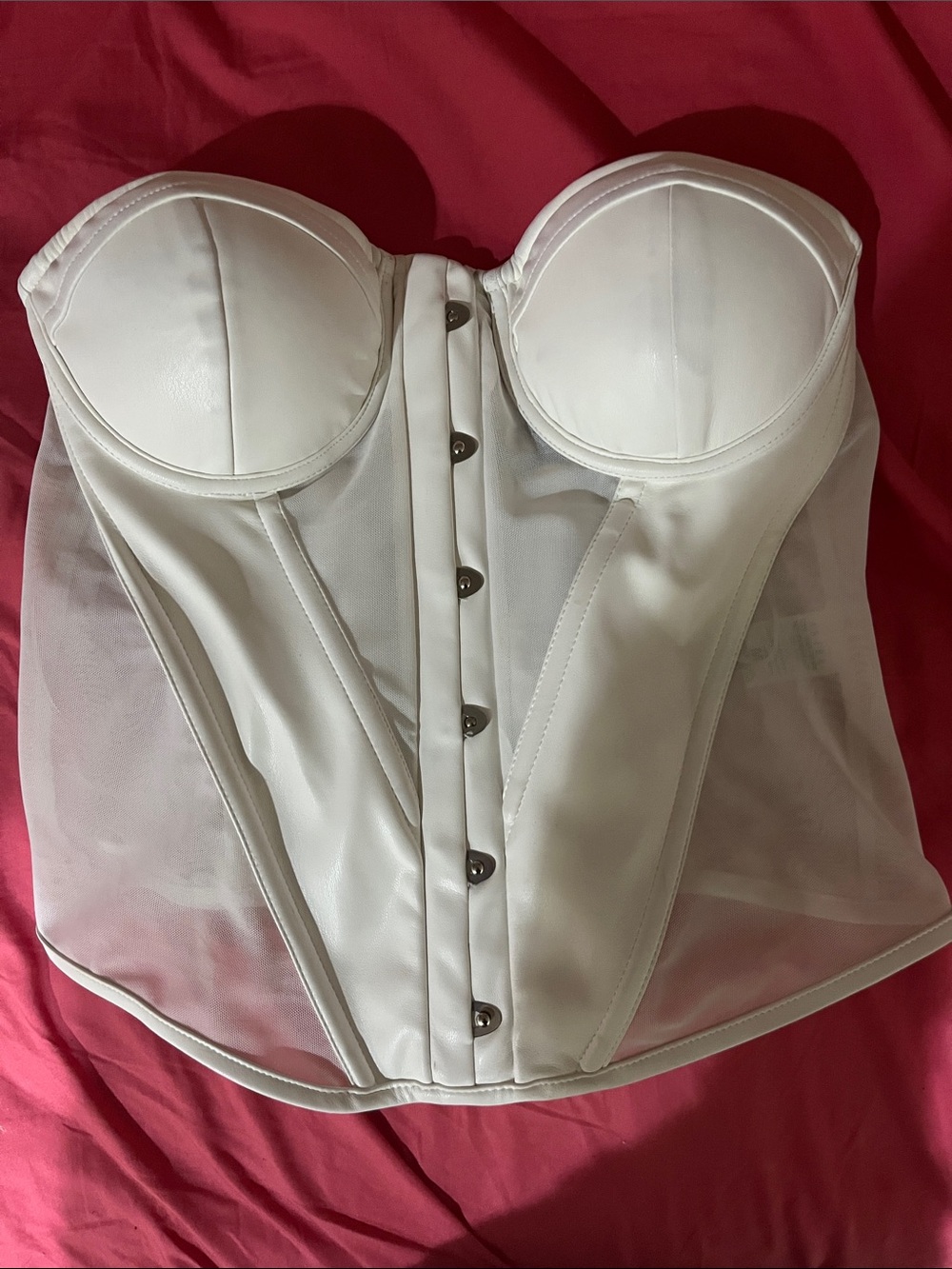 AKIRA White Strapless Bustier Corset Top